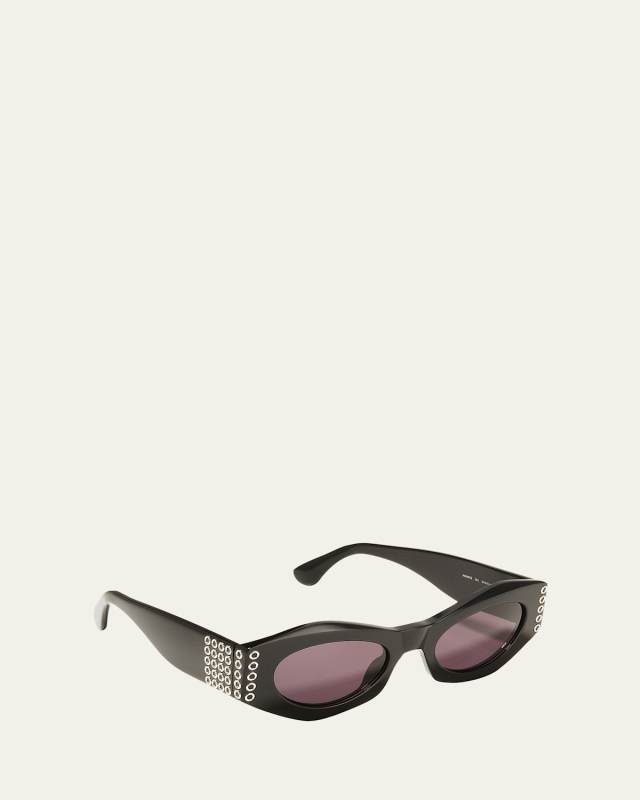 Eyelet Acetate Butterfly Sunglasses